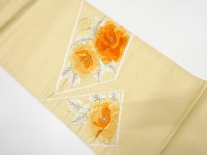 アンティーク　牡丹模様刺繍袋帯（材料）